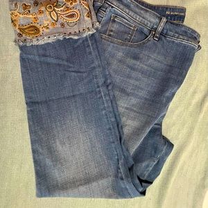 Chico’s embroidered cuff jeans